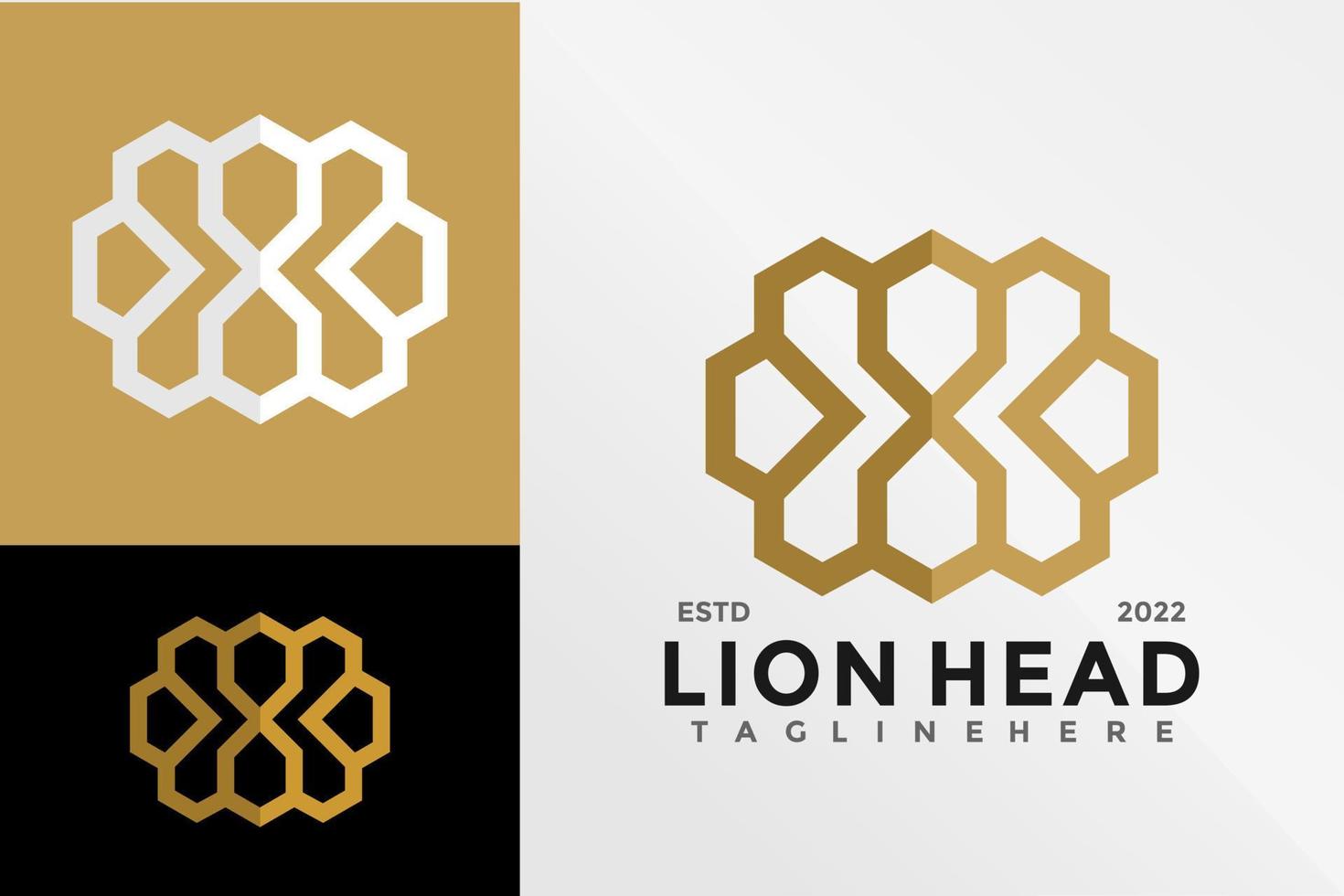 Letter X Lion Head Logo Design Vector illustration template