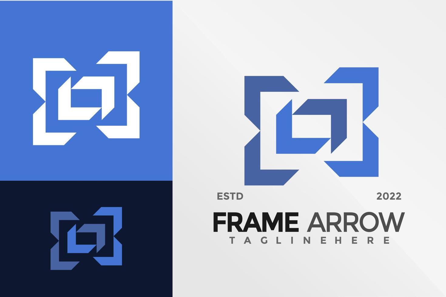 Frame Arrow Logo Design Vector illustration template