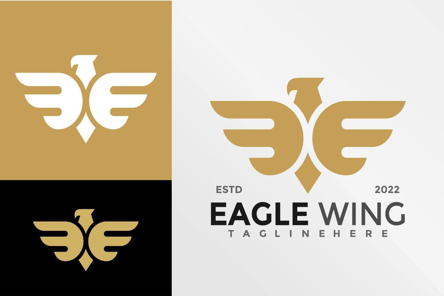 plantilla de ilustración vectorial de diseño de logotipo de ala de águila vector