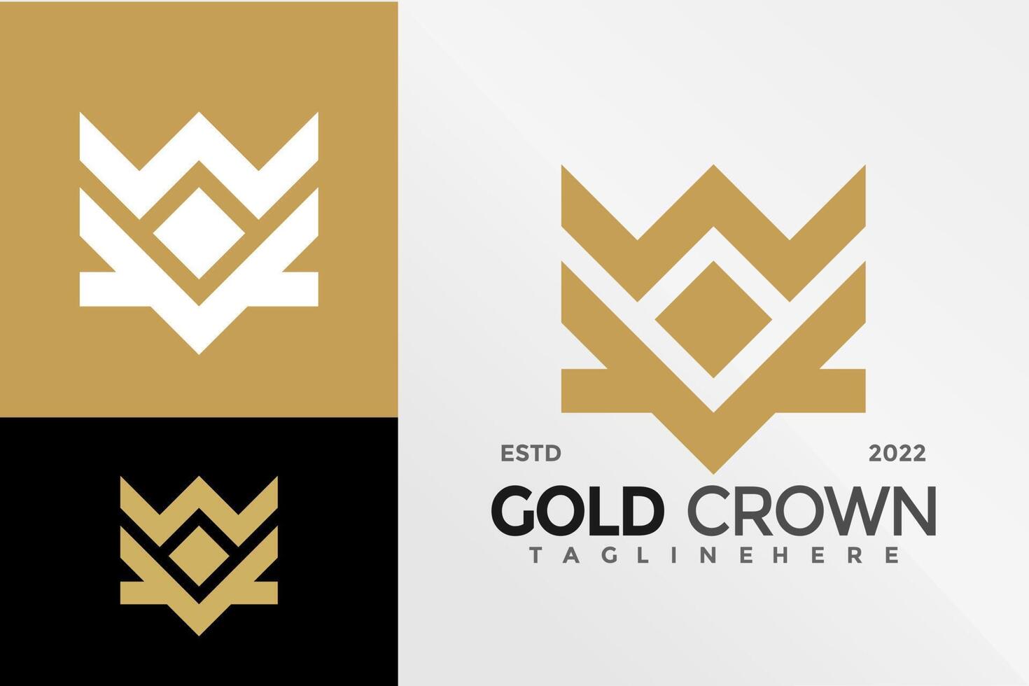 Letter W Crown Logo Design Vector illustration template