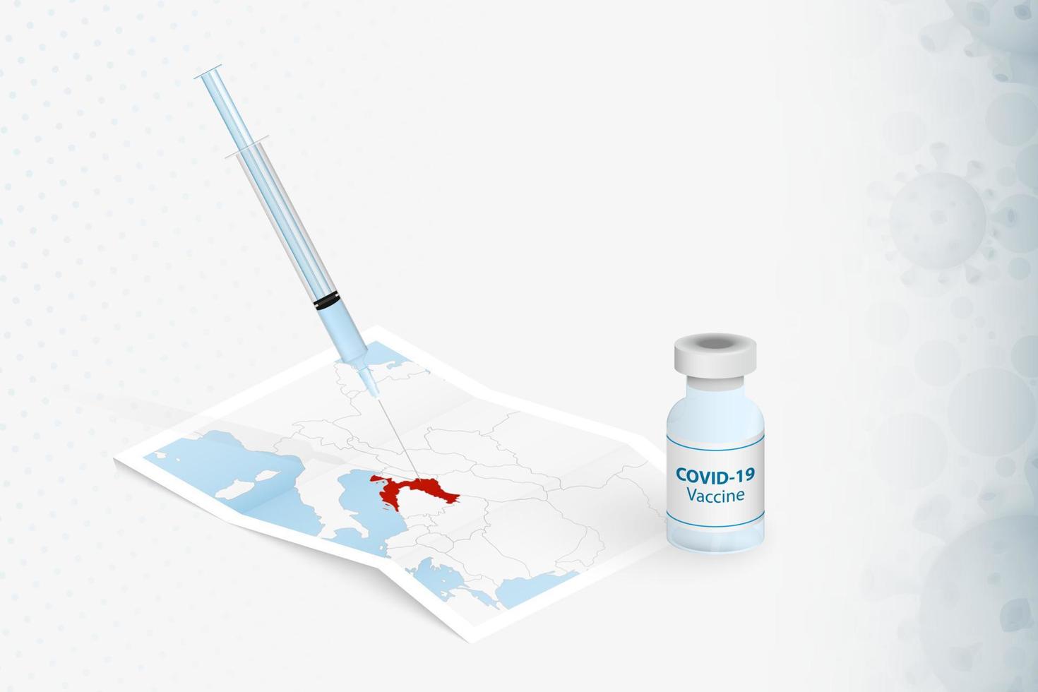 Croatia Vaccination, Injection with COVID-19 vaccine in Map of Croatia. vector