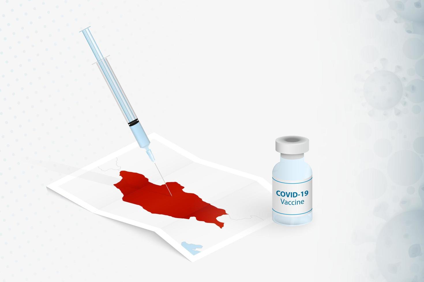 Mongolia Vaccination, Injection with COVID-19 vaccine in Map of Mongolia. vector