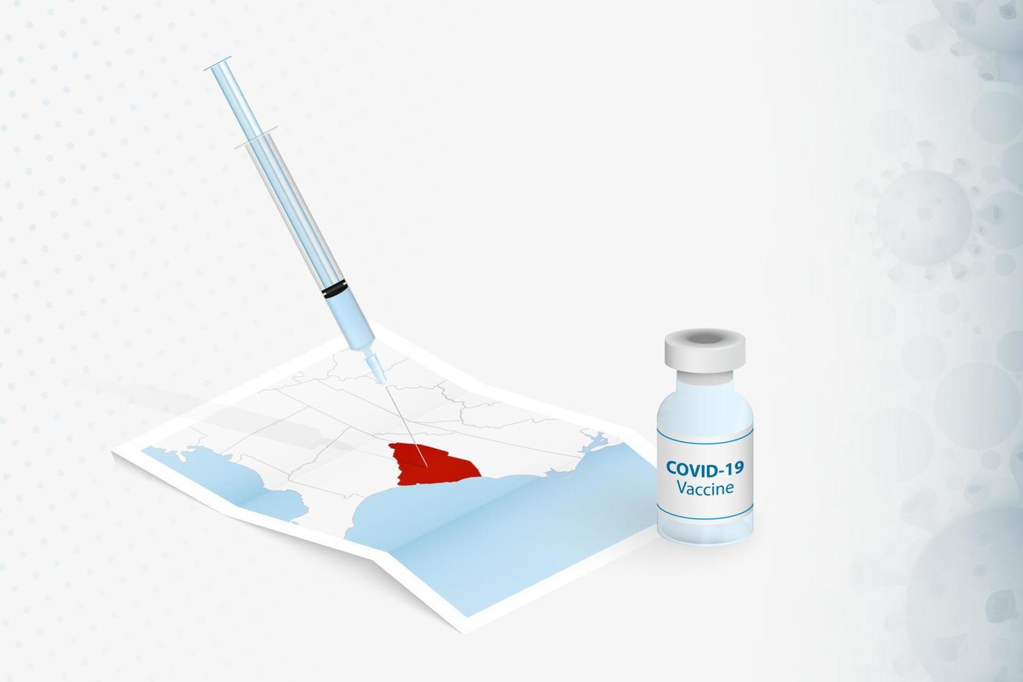 South Carolina Vaccination, Injection with COVID-19 vaccine in Map of South Carolina. vector