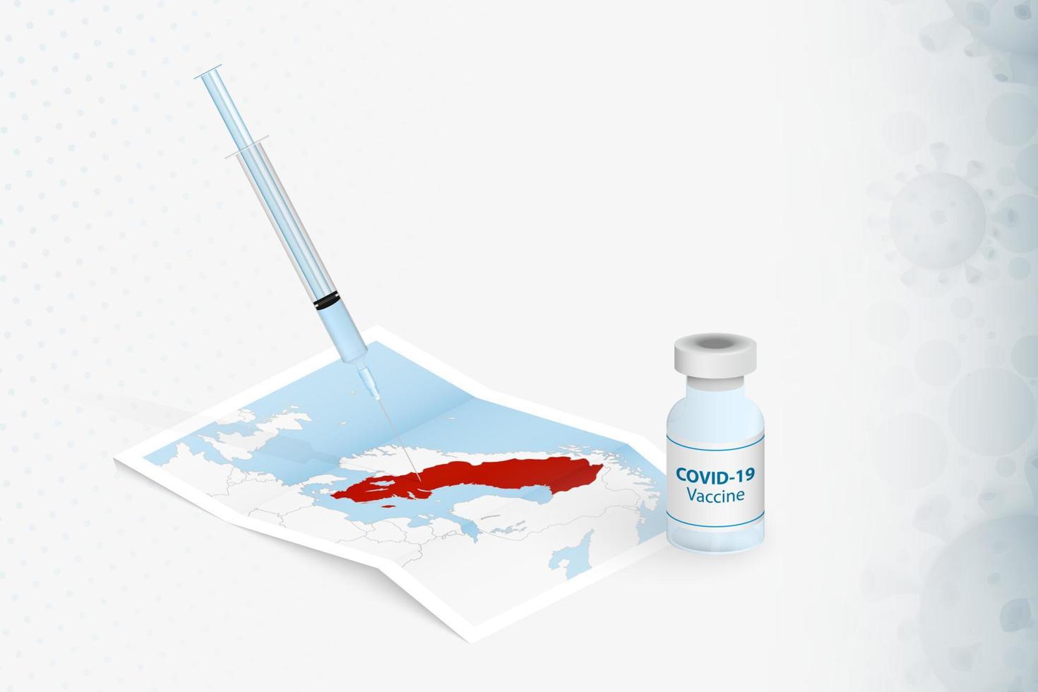 Sweden Vaccination, Injection with COVID-19 vaccine in Map of Sweden. vector