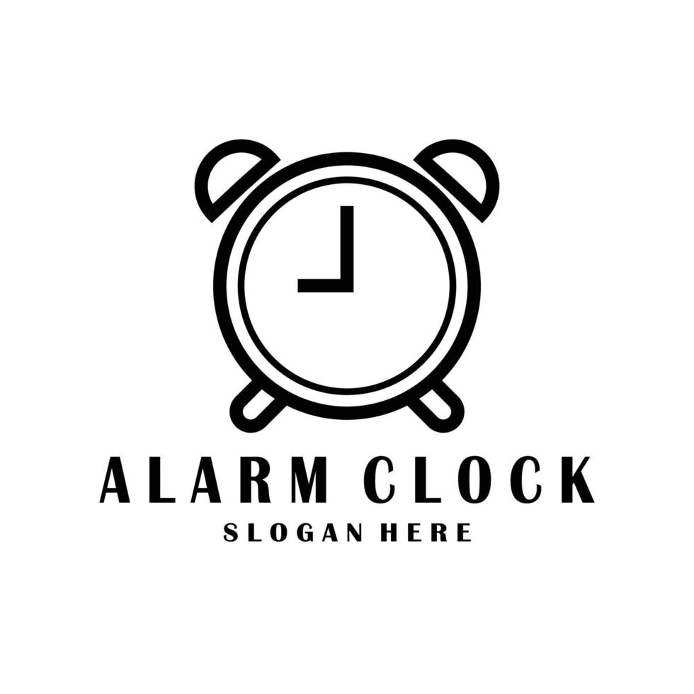 alarm clock logo design, icon, minimalist, vector, illustration vector