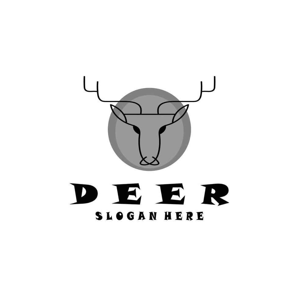 deer icon logo design, vector, illustration, linear, line art vector