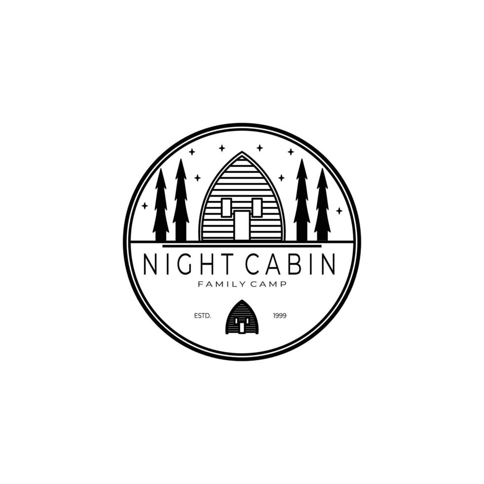 vintage cabins logo vector illustration design graphic