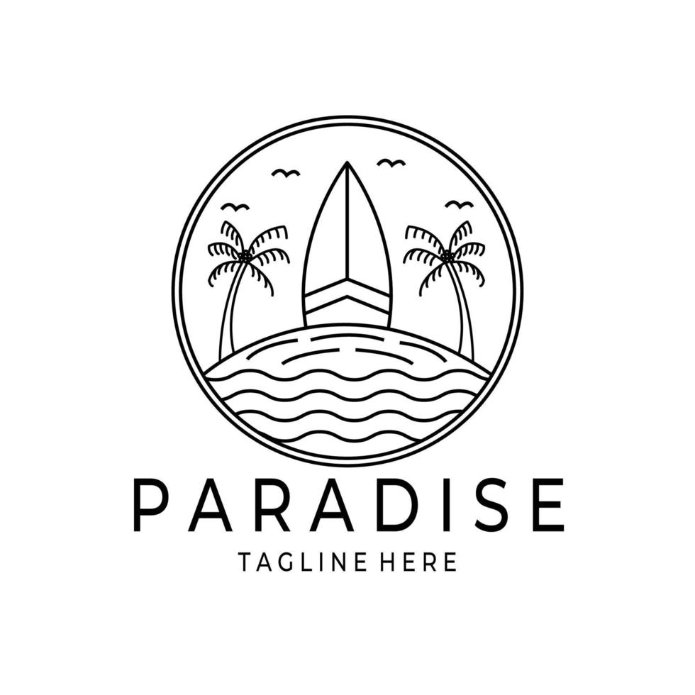 paraíso logo vector ilustración diseño gráfico