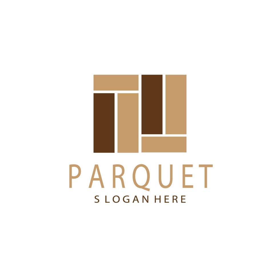 Parquet logo vector illustration design graphic, wooden parquet