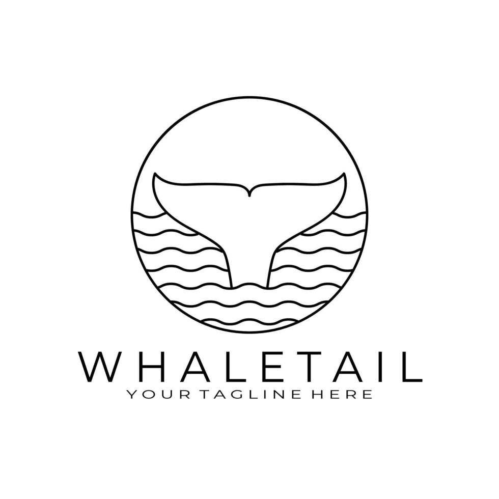 whale tail logo, vector, illustration, design vector