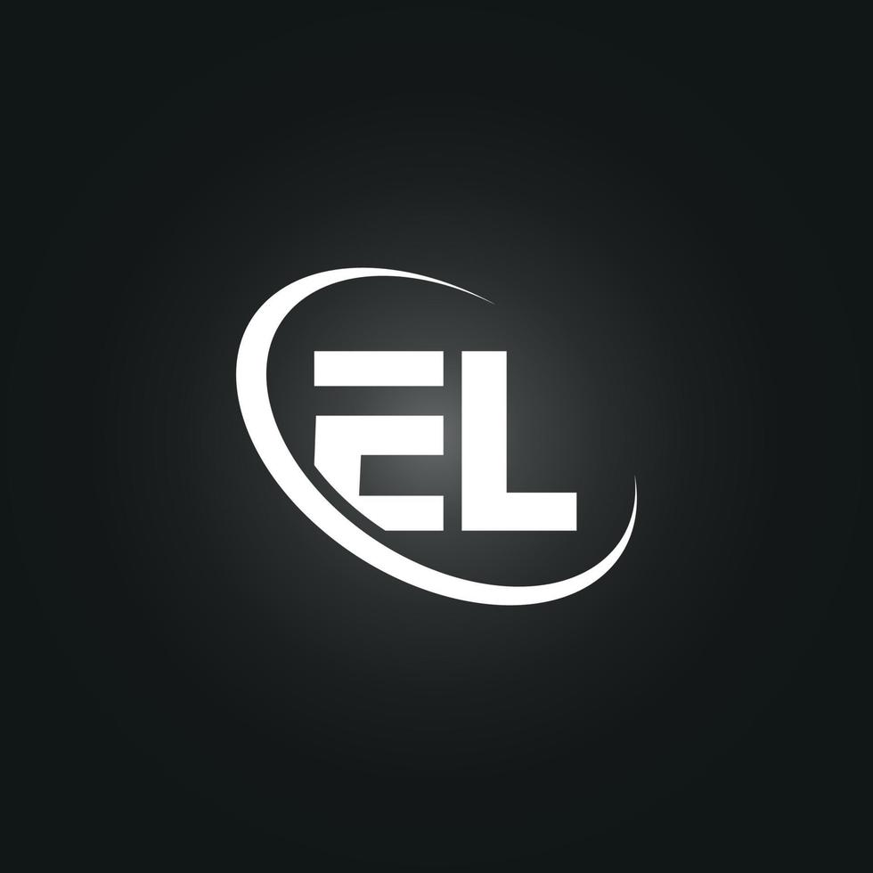 EL letter logo free vector template