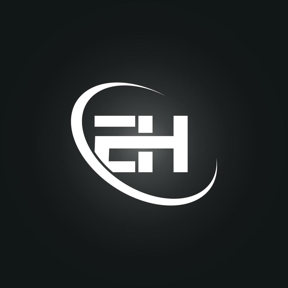 EH letter logo free vector template