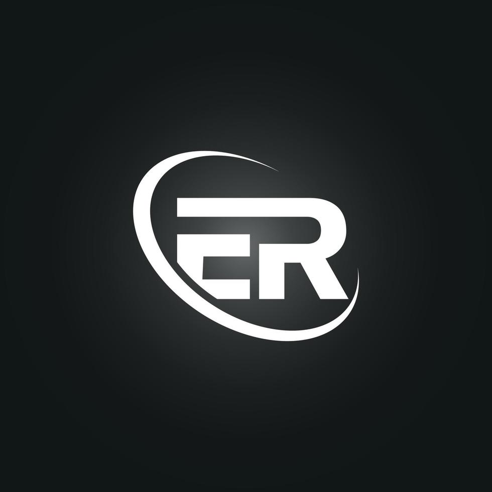 ER letter logo free vector template