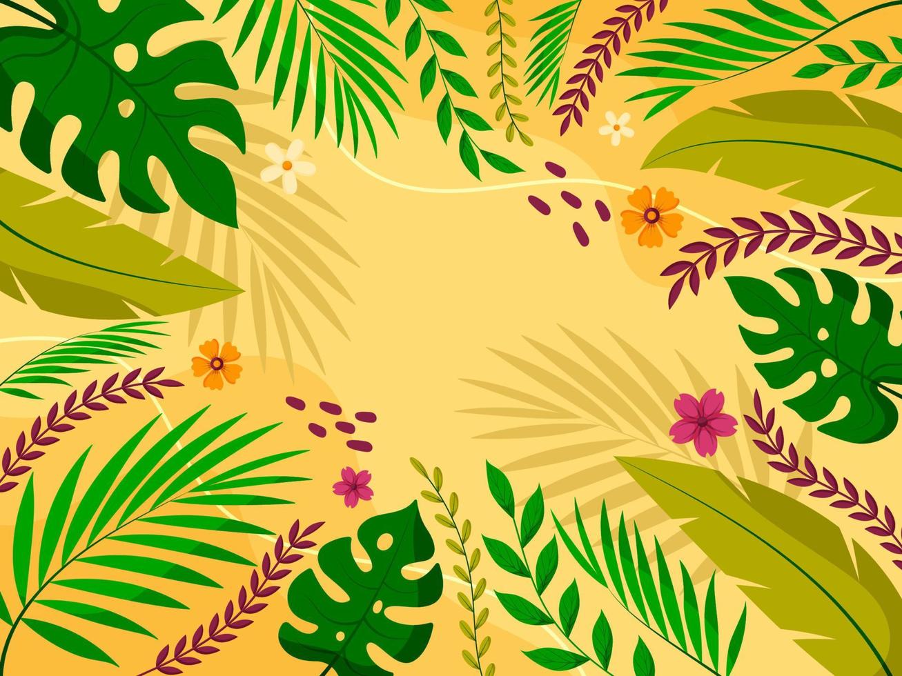 fondo floral de verano colorido vector