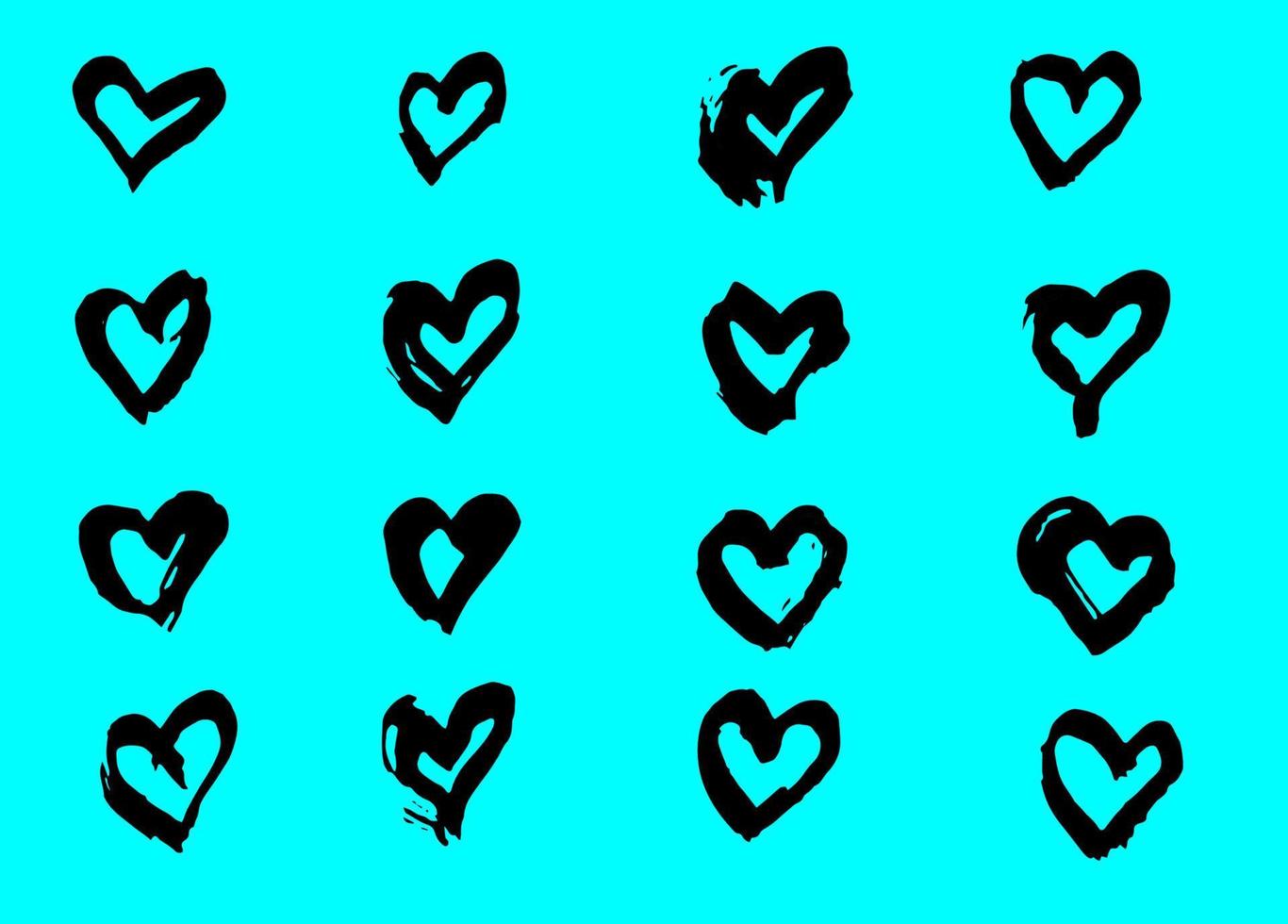 vector set amor marca negra. símbolo gráfico de signo de amor. marca de amor grunge