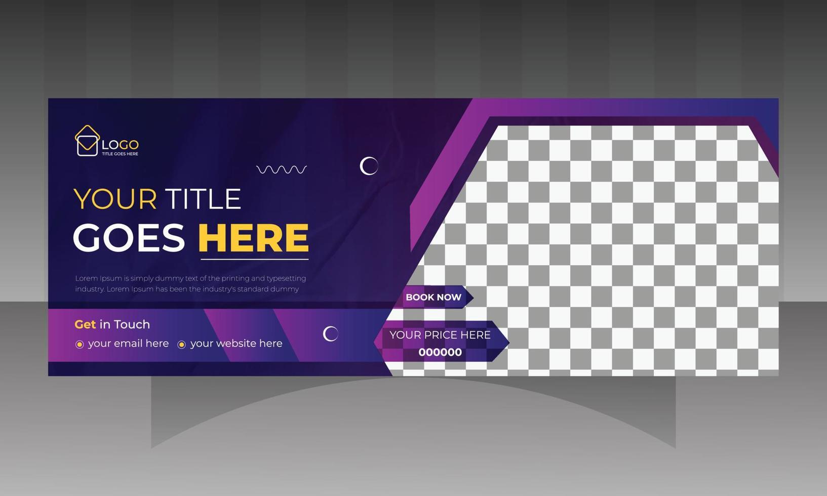 Real estate social media banner design vector
