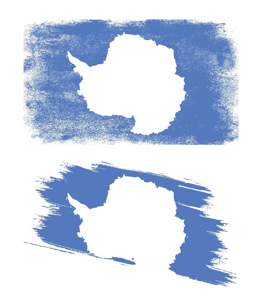 Antarctica flag in grunge style vector