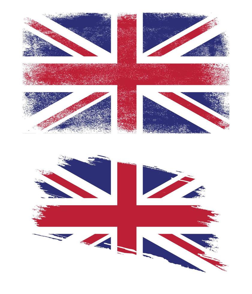 United Kingdom flag in grunge style vector