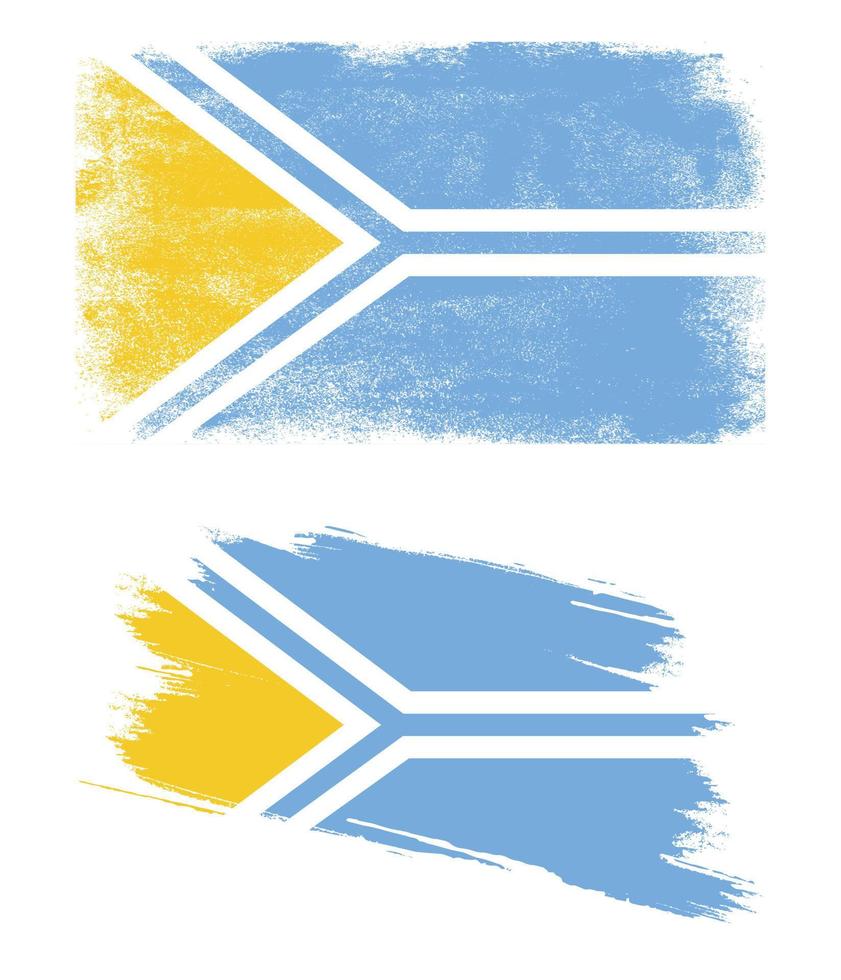 tuva flag in grunge style vector