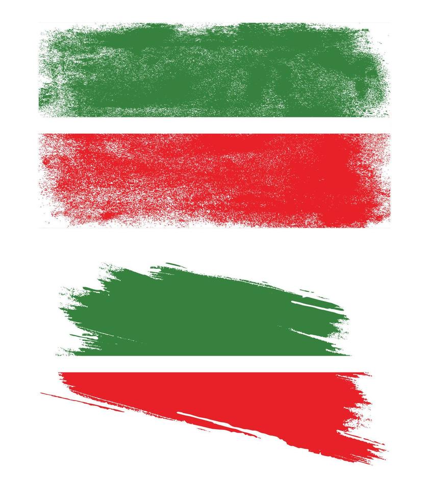 tatarstan flag in grunge style vector