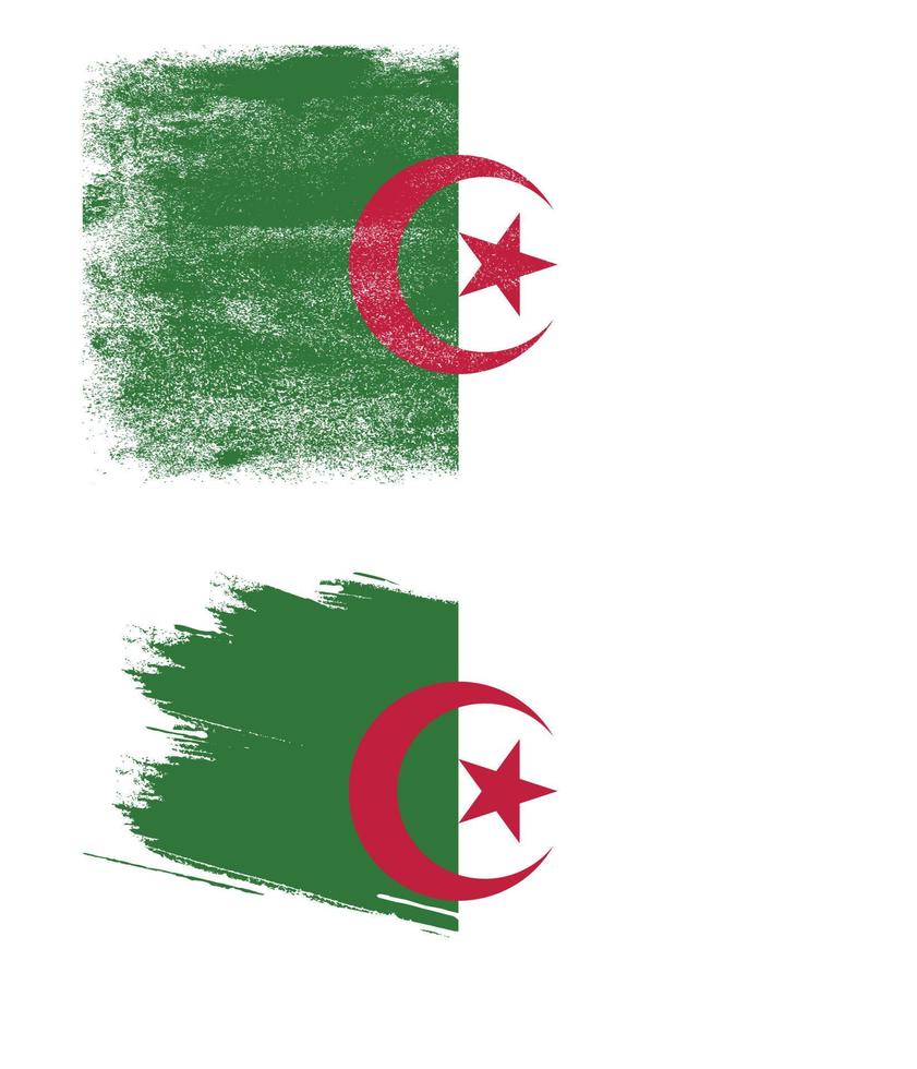 Algeria flag in grunge style vector