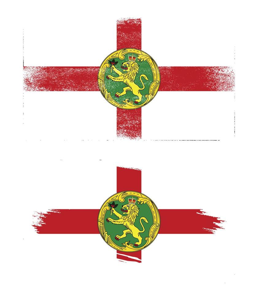 bandera de alderney en estilo grunge vector