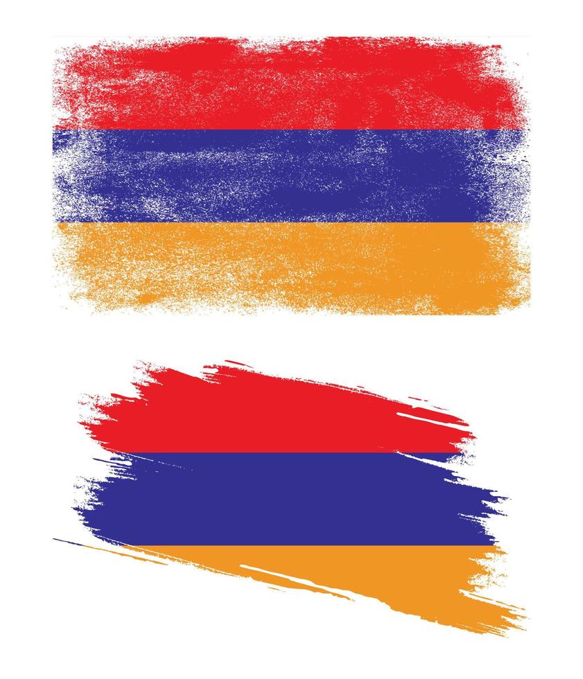 Armenia flag in grunge style vector