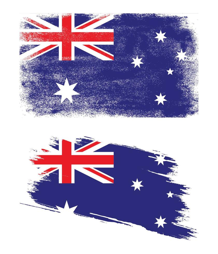bandera de australia en estilo grunge vector