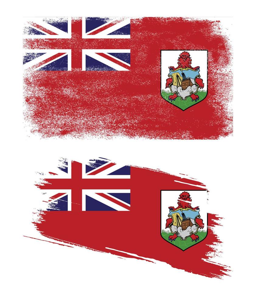 Bermuda flag in grunge style vector