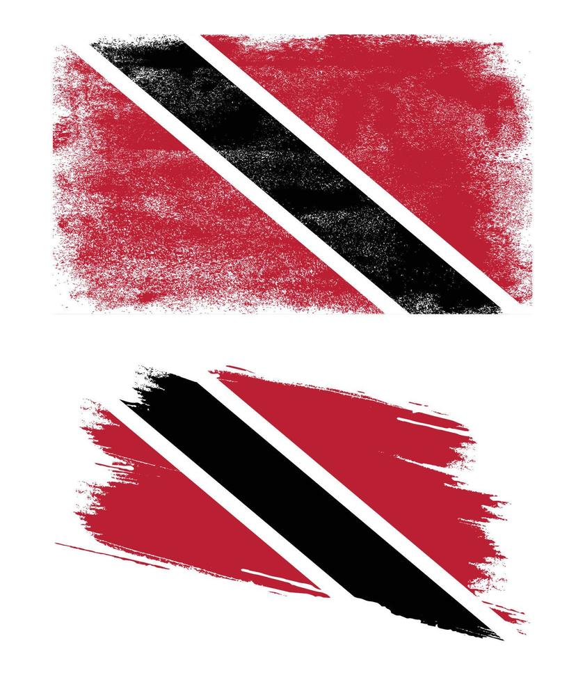 bandera de trinidad y tobago en estilo grunge vector