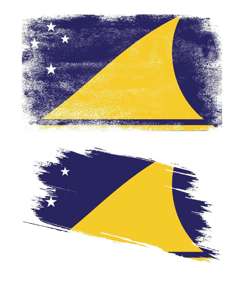 bandera de tokelau en estilo grunge vector