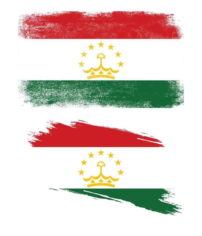 Tajikistan flag in grunge style vector