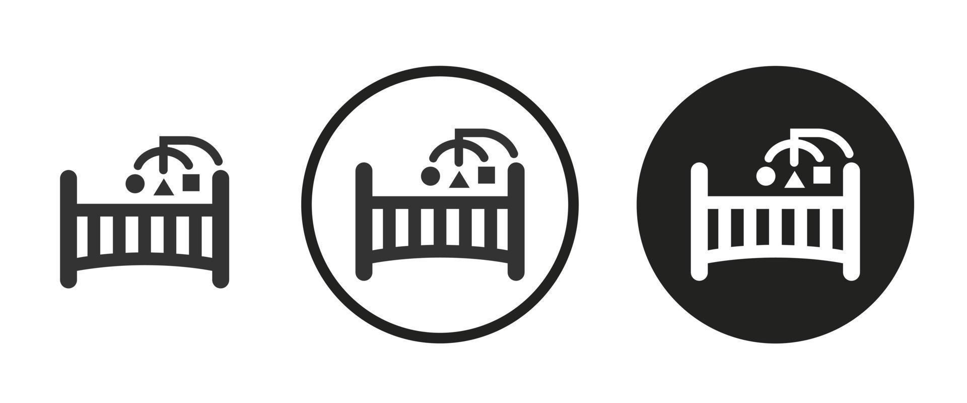Baby cot icon . web icon set .vector illustration vector