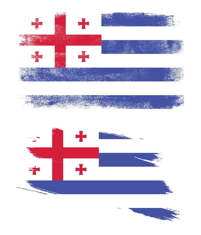 Adjara flag in grunge style vector