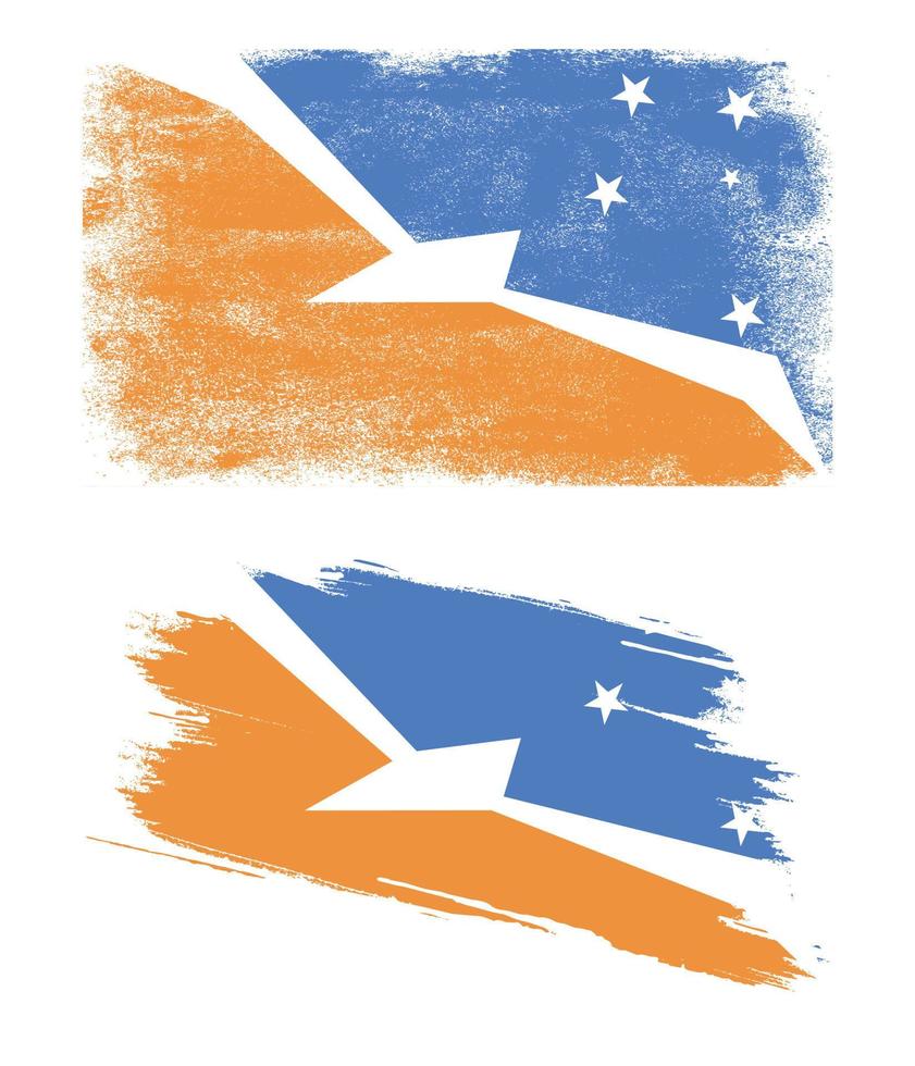 tierra del fuego province argentina flag in grunge style vector