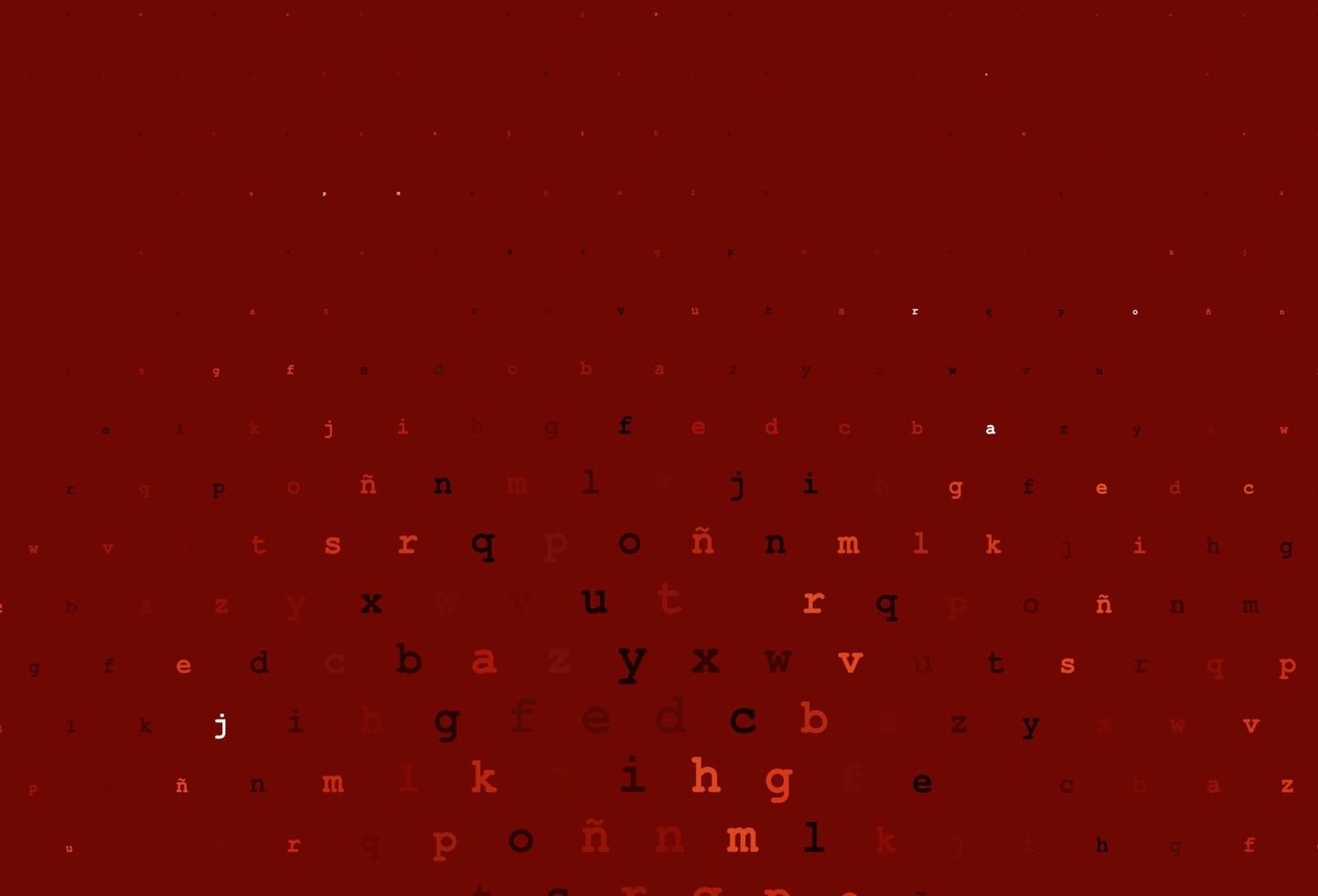 Dark red vector cover with english symbols.