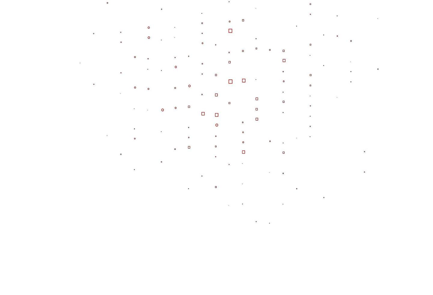 Light Red vector pattern with crystals, rectangles.