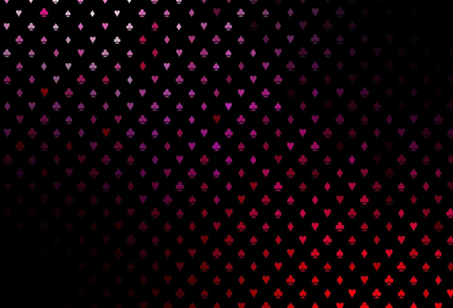 textura vectorial de color púrpura oscuro y rosa con naipes. vector