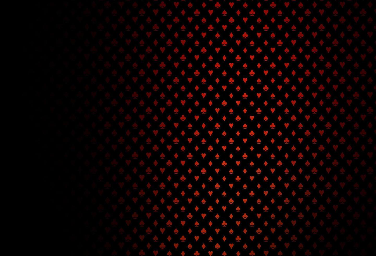 Dark red vector background with cards signs.