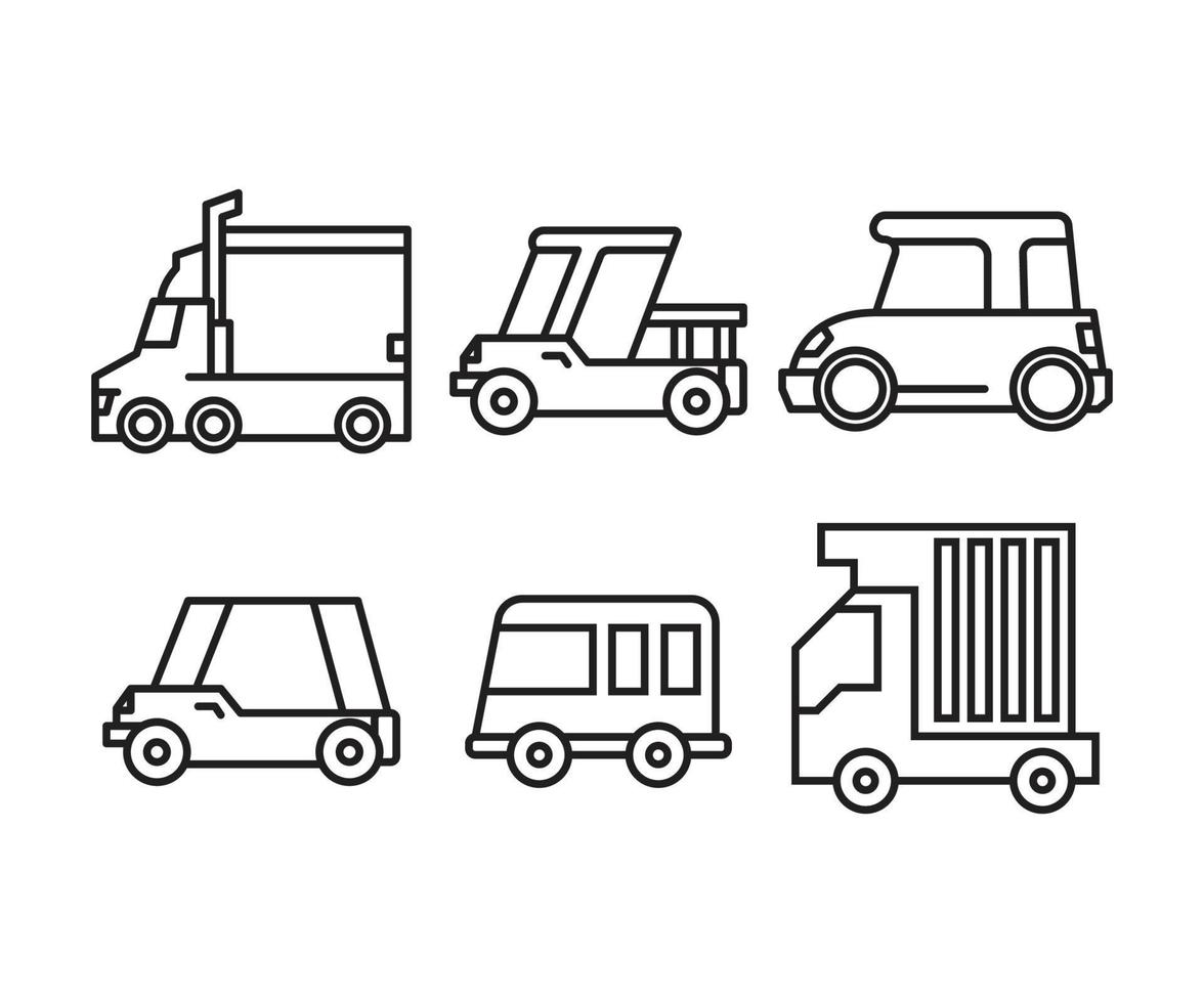 camión, camión, y, transporte, icono, ilustración vector