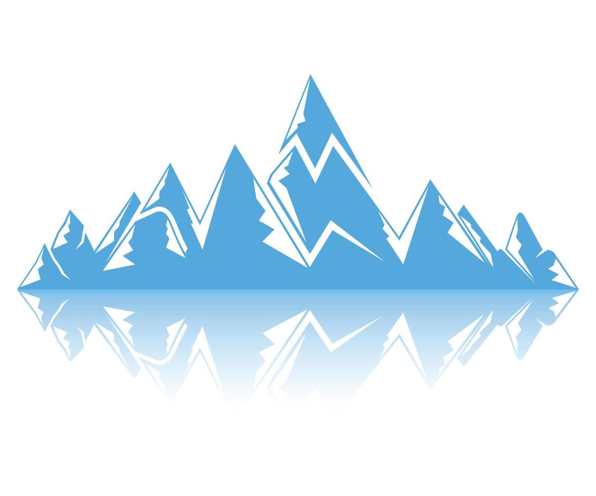 blue iceberg with shadow illustration vector