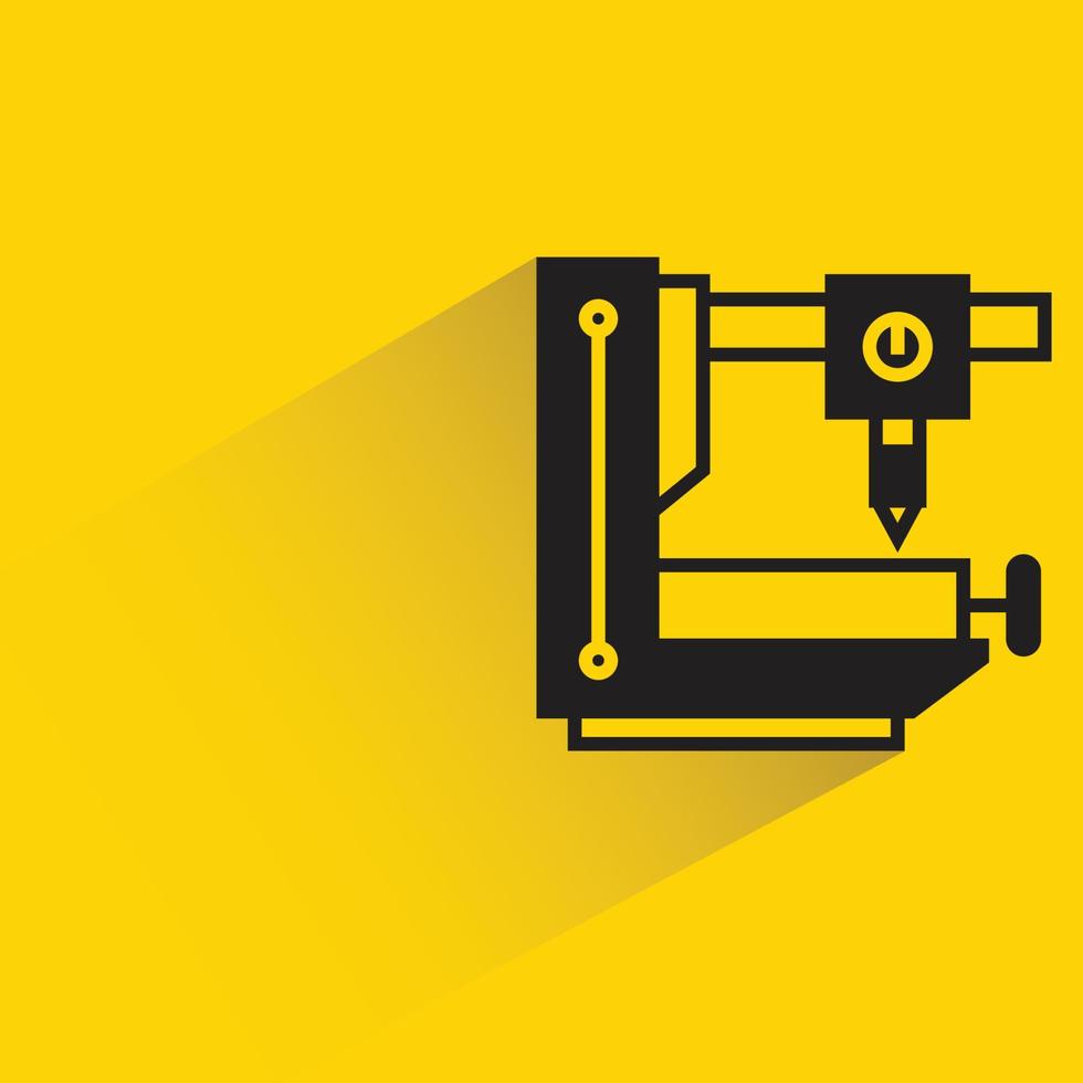 CNC machine icon vector