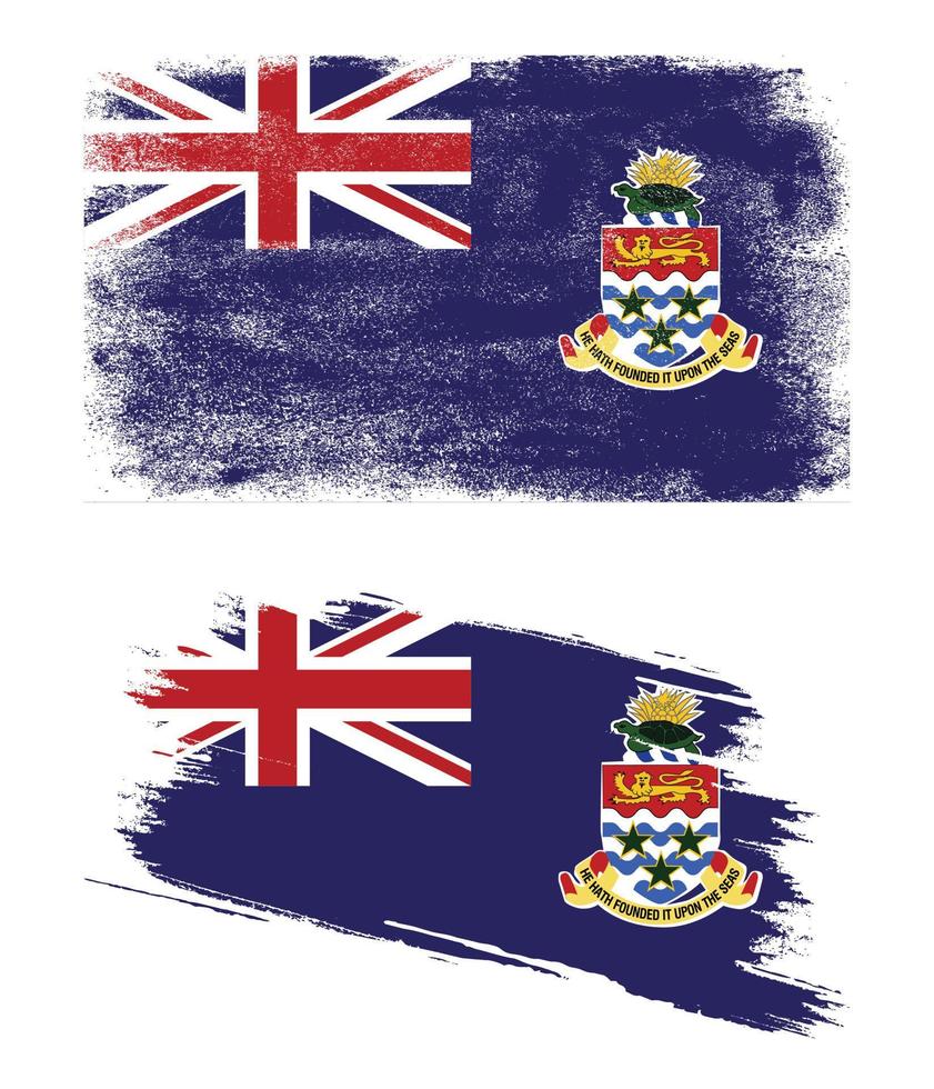 Caymen Islands flag with grunge texture vector