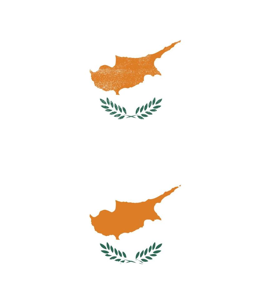 Cyprus flag with grunge texture vector