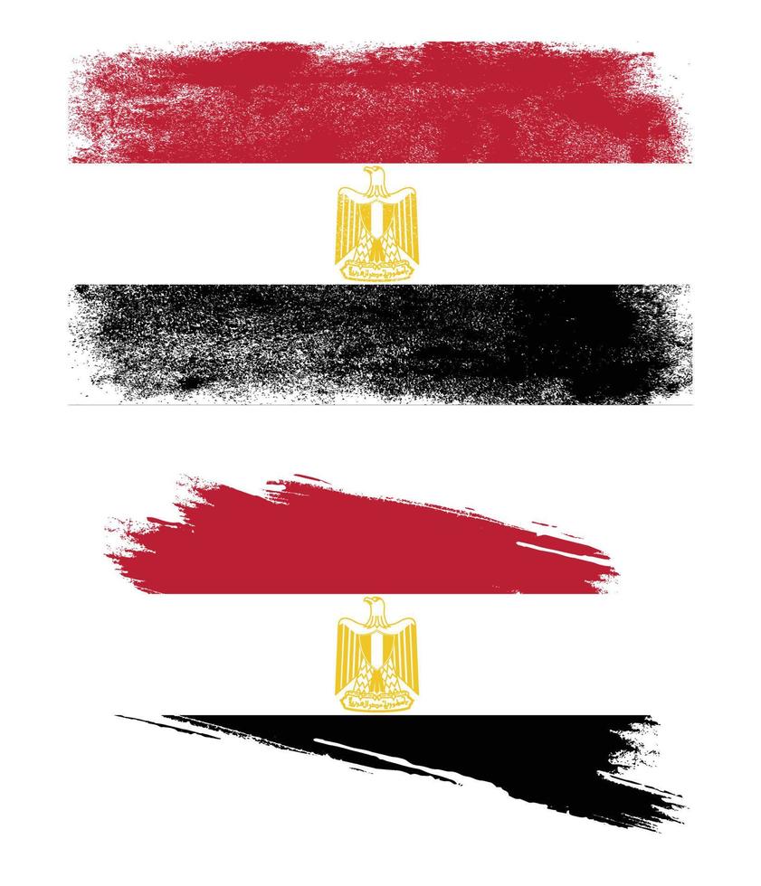 bandera de egipto con textura grunge vector