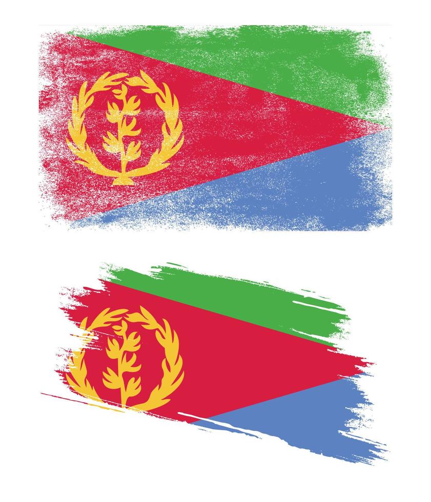 Eritrea flag with grunge texture vector