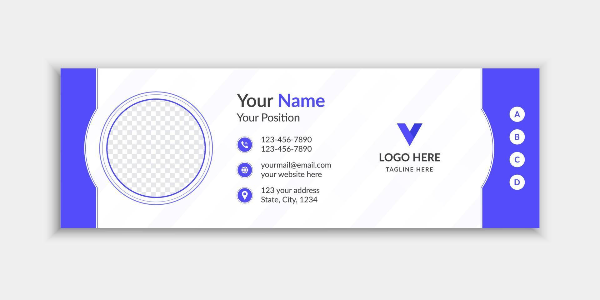 Business corporate email signature and email footer template layout vector