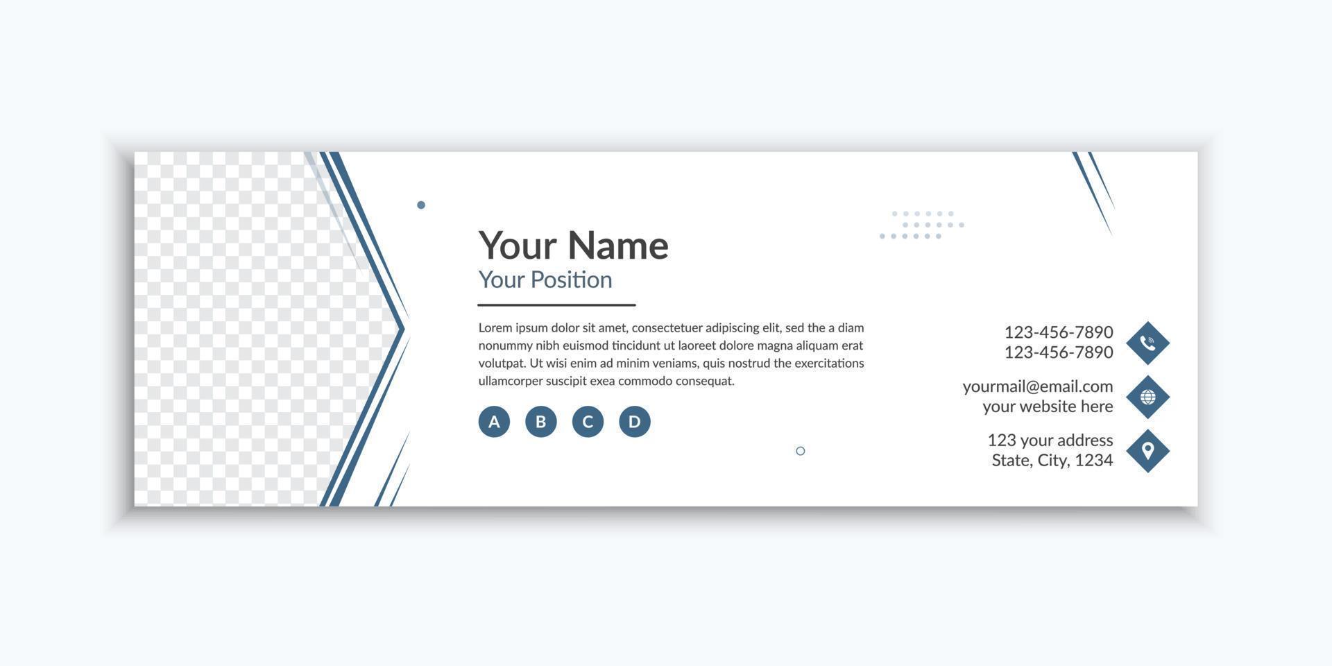 Corporate Email Signature template design layout vector