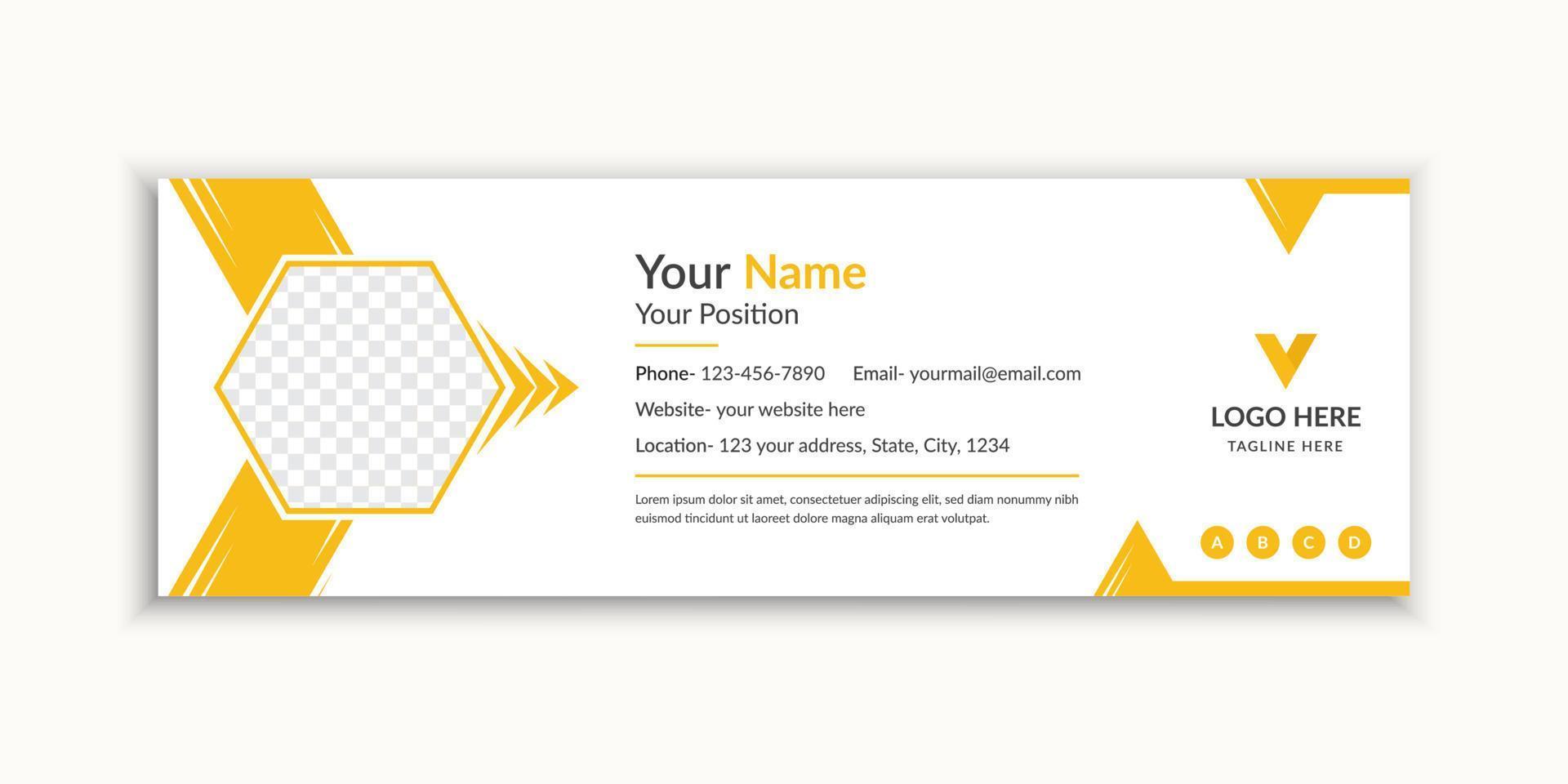 Company employee email signature and email footer template vector