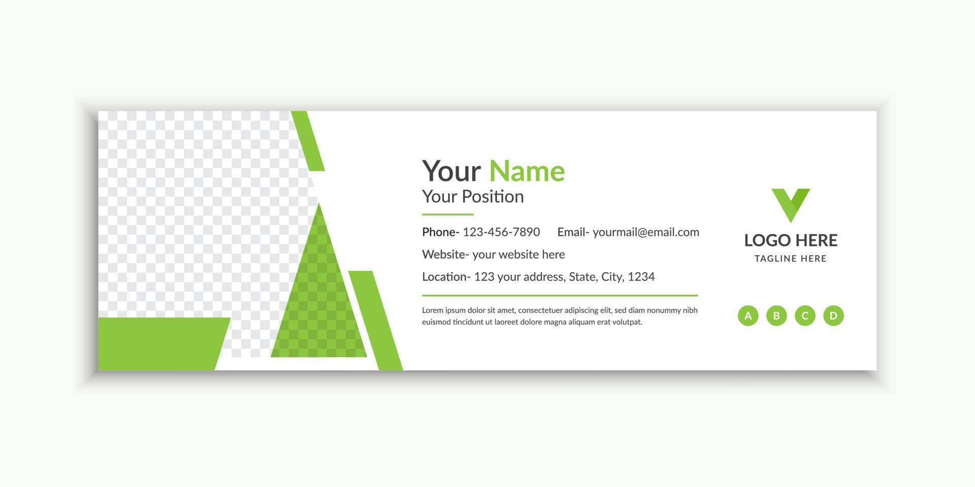 Business email signature and email footer template vector